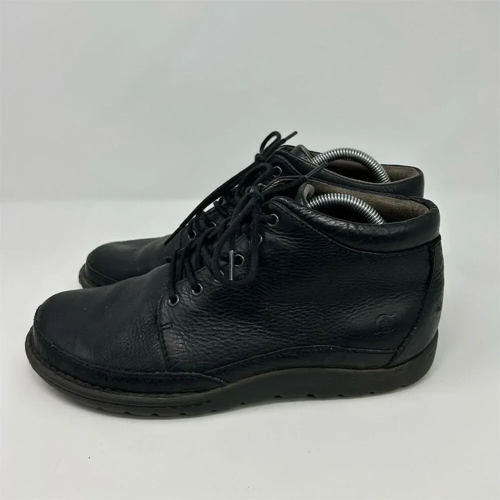 Born Men's Black Leather Chukka Boots Lace-up Ankle Casual Rugged Style Size 9